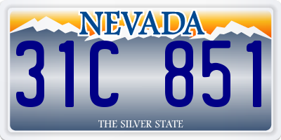 NV license plate 31C851