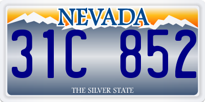 NV license plate 31C852