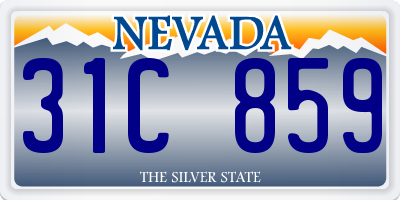 NV license plate 31C859