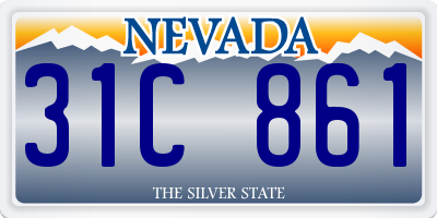 NV license plate 31C861