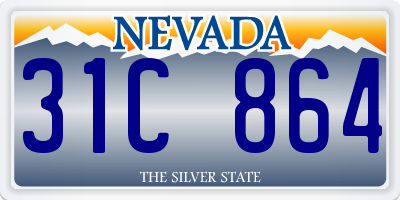 NV license plate 31C864