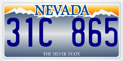 NV license plate 31C865