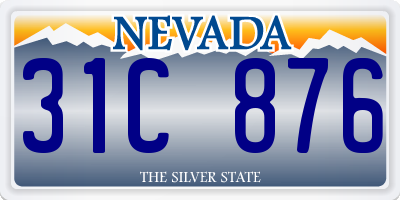 NV license plate 31C876