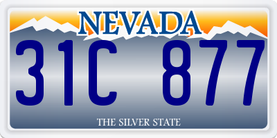 NV license plate 31C877