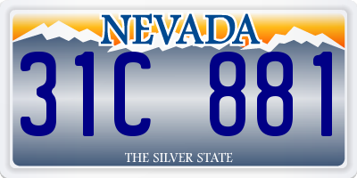 NV license plate 31C881