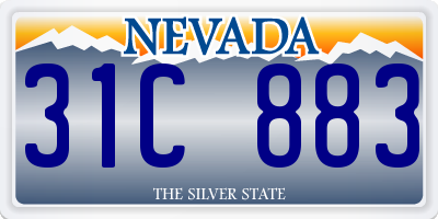 NV license plate 31C883
