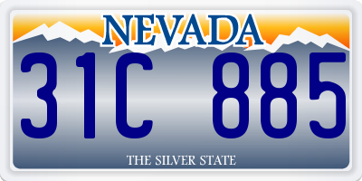 NV license plate 31C885