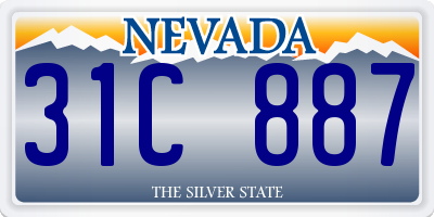 NV license plate 31C887