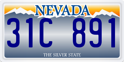NV license plate 31C891