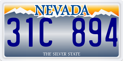 NV license plate 31C894