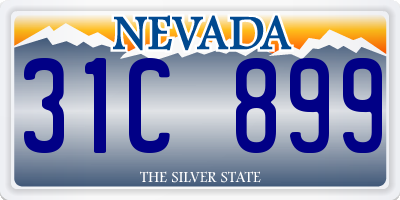 NV license plate 31C899