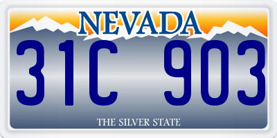 NV license plate 31C903