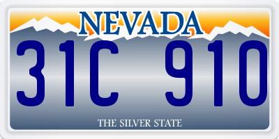 NV license plate 31C910