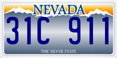 NV license plate 31C911