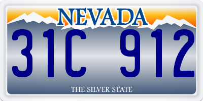 NV license plate 31C912