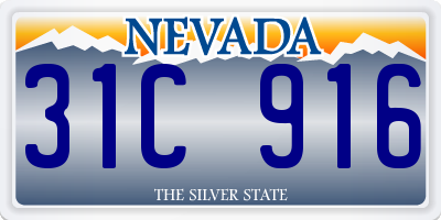 NV license plate 31C916
