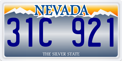 NV license plate 31C921