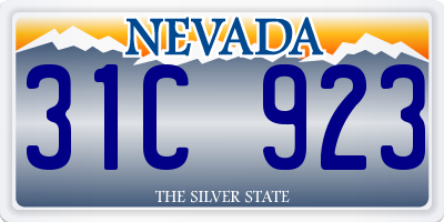 NV license plate 31C923