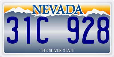 NV license plate 31C928
