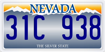 NV license plate 31C938