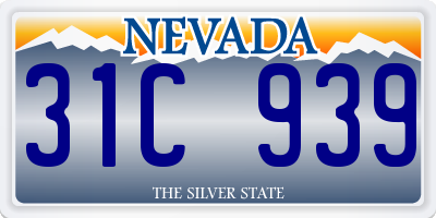 NV license plate 31C939