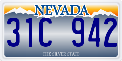 NV license plate 31C942