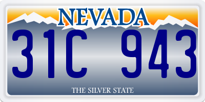 NV license plate 31C943