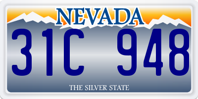 NV license plate 31C948