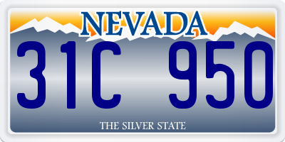 NV license plate 31C950