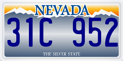 NV license plate 31C952