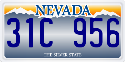 NV license plate 31C956