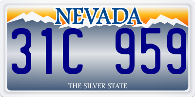 NV license plate 31C959