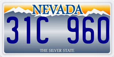 NV license plate 31C960