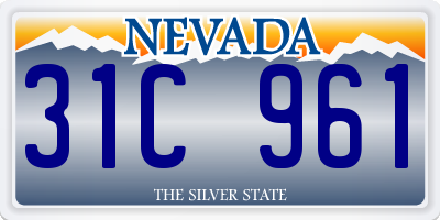 NV license plate 31C961