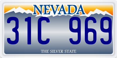 NV license plate 31C969