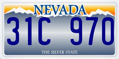 NV license plate 31C970