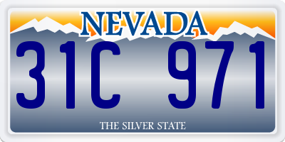 NV license plate 31C971