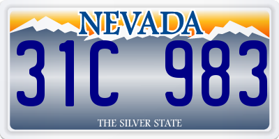 NV license plate 31C983