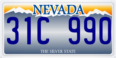 NV license plate 31C990