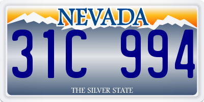 NV license plate 31C994