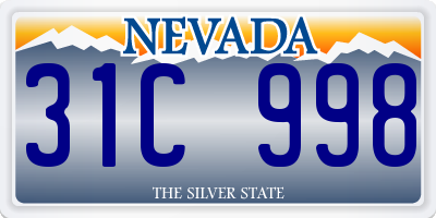 NV license plate 31C998