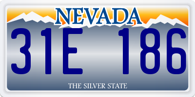 NV license plate 31E186