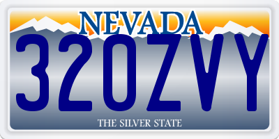 NV license plate 320ZVY