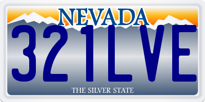 NV license plate 321LVE