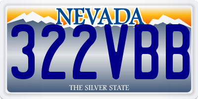 NV license plate 322VBB