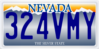 NV license plate 324VMY