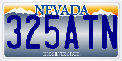 NV license plate 325ATN