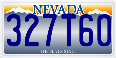 NV license plate 327T60