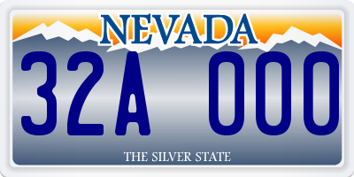 NV license plate 32A000