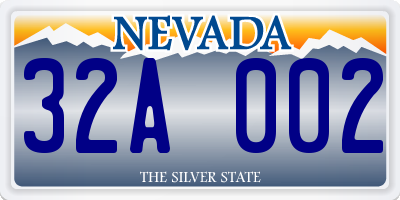 NV license plate 32A002